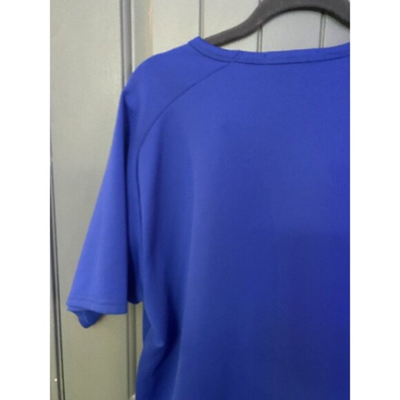 VTG NIKE SPHERE Pullover Shirt Men Large Blue Stretch Short Sleeve Active - Picture 7 of 9